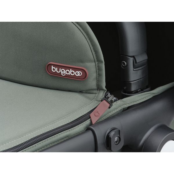 Bugaboo Fox Cub Complete Pram Black/Forest Green-Forest Green TRAVEL SYSTEM (includes Bugaboo Turtle car seat with base & adaptors)