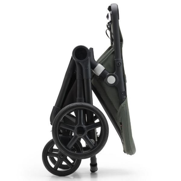 Bugaboo Fox Cub Complete Pram Black/Forest Green-Forest Green TRAVEL SYSTEM (includes Bugaboo Turtle car seat with base & adaptors)