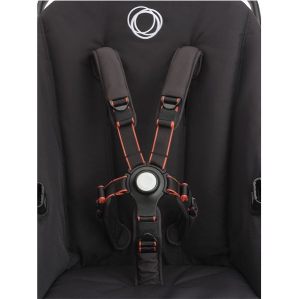Bugaboo Fox Cub Complete Pram Black/Midnight Black-Midnight Black TRAVEL SYSTEM (includes Bugaboo Turtle car seat with base & adaptors)