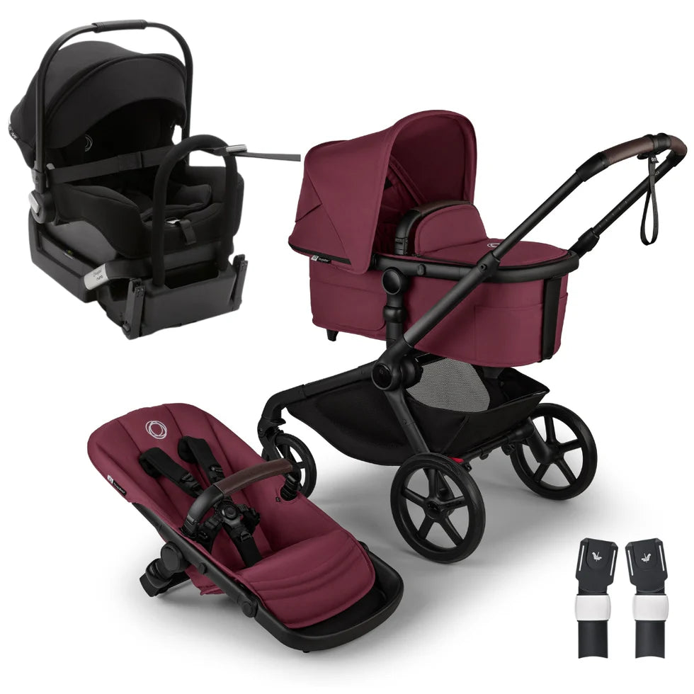 Bugaboo Kangaroo Complete Single Stroller TRAVEL SYSTEM (includes Bugaboo Turtle car seat with base & adaptors)
