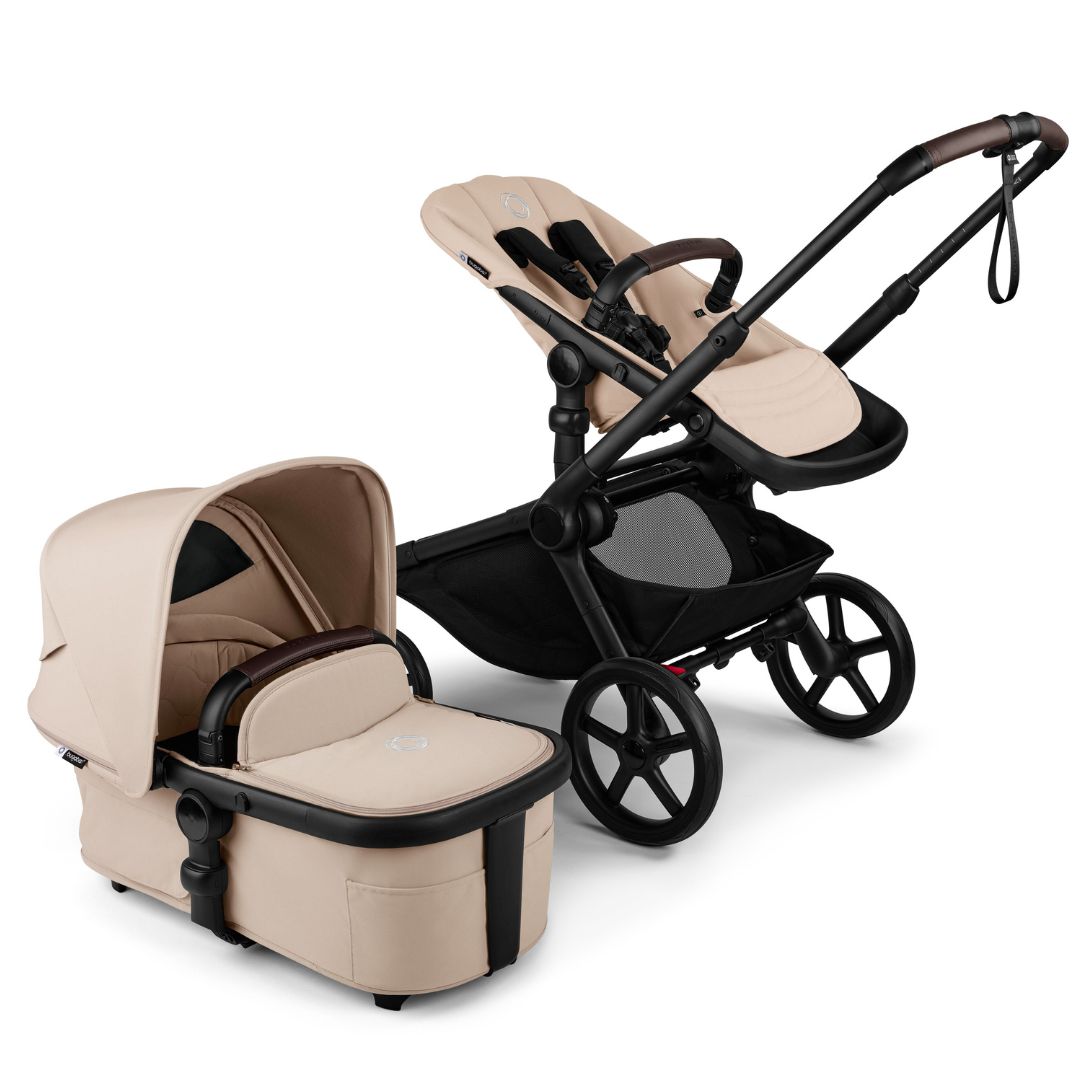 Bugaboo Kangaroo Double Stroller BLACK/DESERT TAUPE-DESERT TAUPE