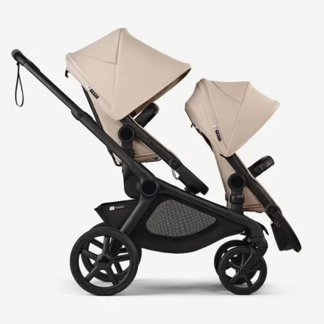 Bugaboo Kangaroo Double Stroller BLACK/DESERT TAUPE-DESERT TAUPE