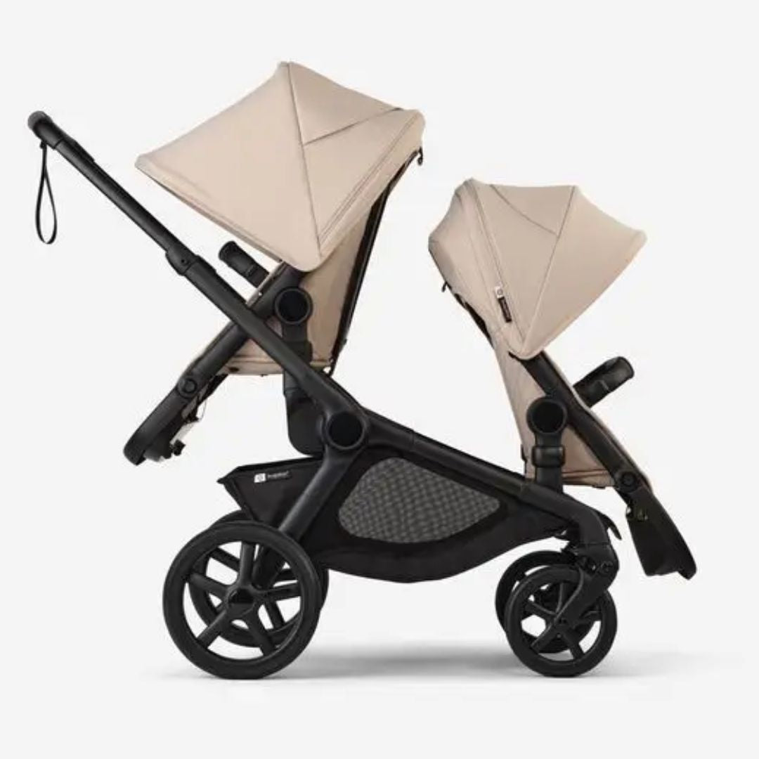 Bugaboo Kangaroo Double Stroller BLACK/DESERT TAUPE-DESERT TAUPE
