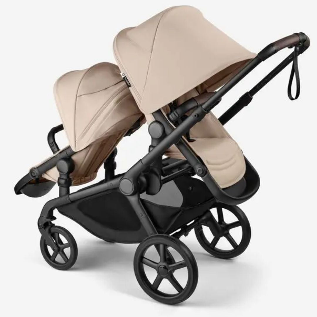 Bugaboo Kangaroo Double Stroller BLACK/DARK CHERRY-DARK CHERRY