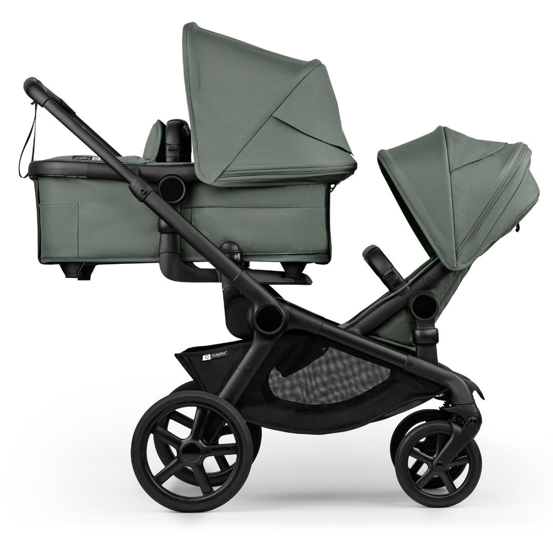 Bugaboo Kangaroo Double Stroller BLACK/FOREST GREEN-FOREST GREEN