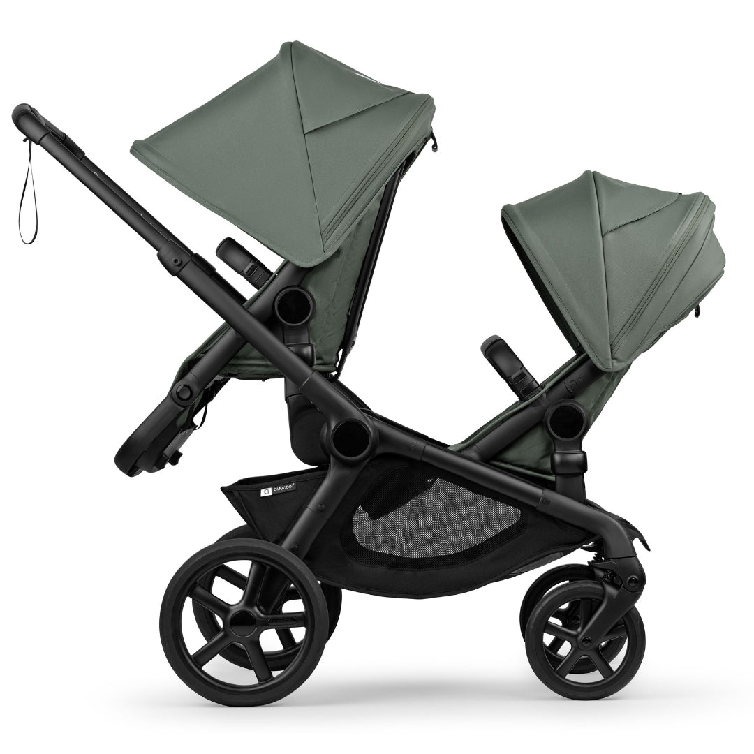 Bugaboo Kangaroo Double Stroller BLACK/FOREST GREEN-FOREST GREEN