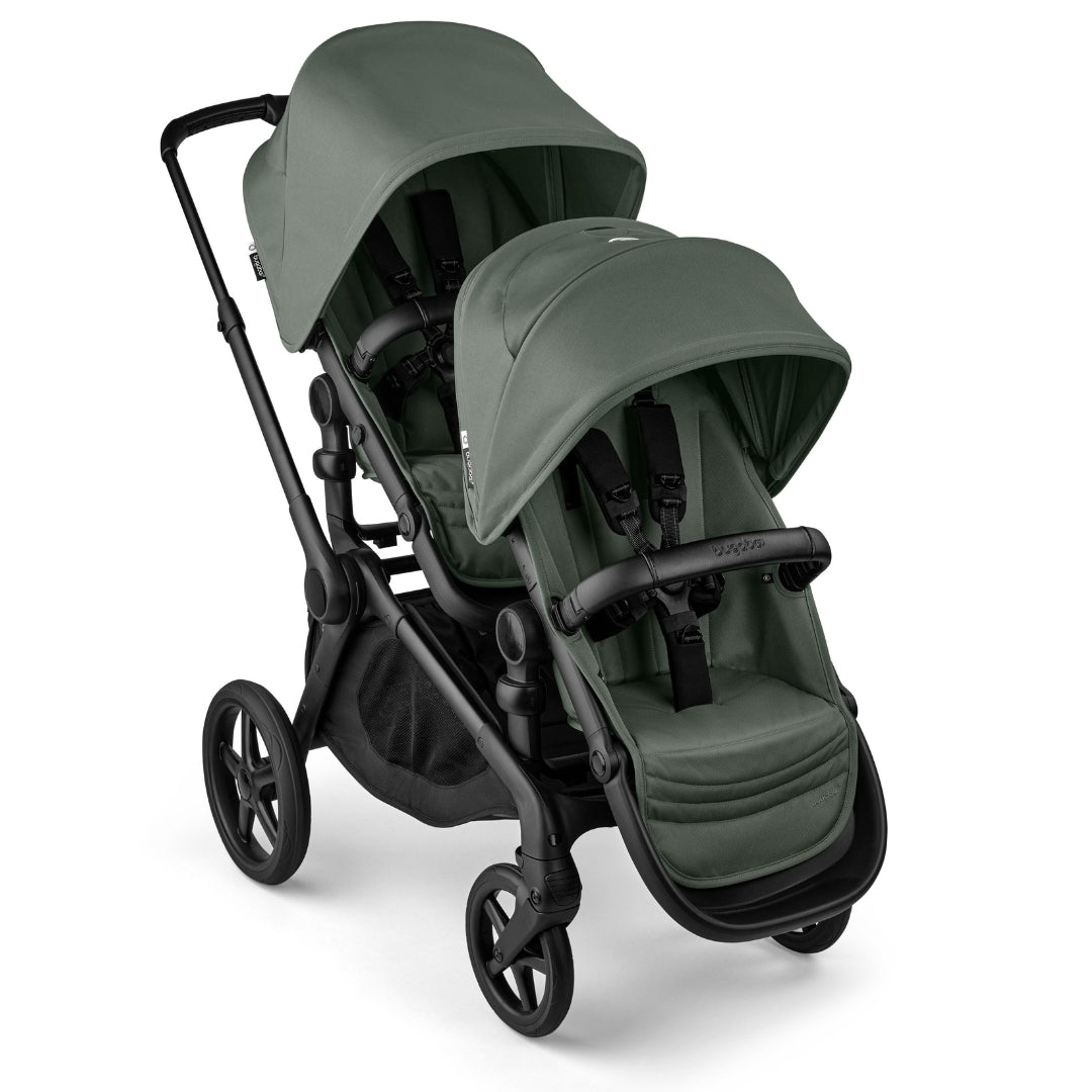 Bugaboo Kangaroo Double Stroller BLACK/FOREST GREEN-FOREST GREEN