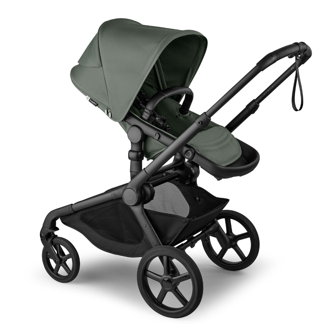 Bugaboo Kangaroo Complete Single Stroller BLACK/FOREST GREEN-FOREST GREEN TRAVEL SYSTEM (includes Bugaboo Turtle car seat with base & adaptors)