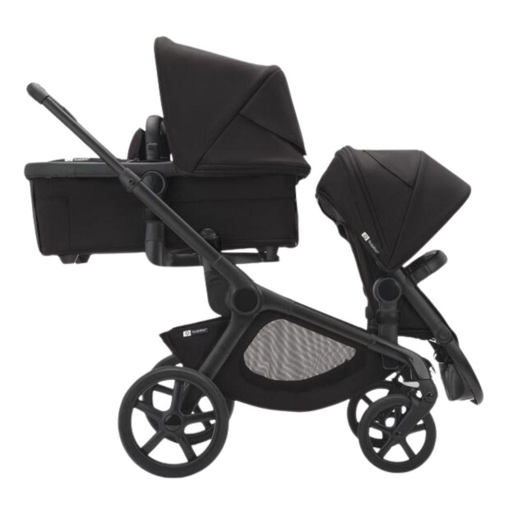 Bugaboo Kangaroo Double Stroller BLACK/DARK CHERRY-DARK CHERRY