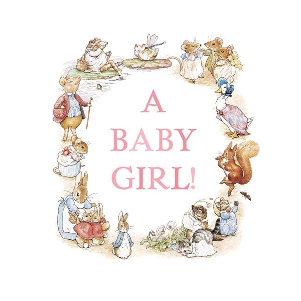 Waterlyn Beatrix Potter Baby Girl Greeting Card