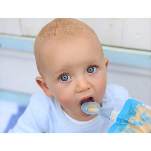 Cherub Baby Universal Food Pouch Spoons 2pk Cerulean/Sage