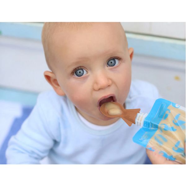 Cherub Baby Universal Food Pouch Spoons 2pk Mimosa/Caramel