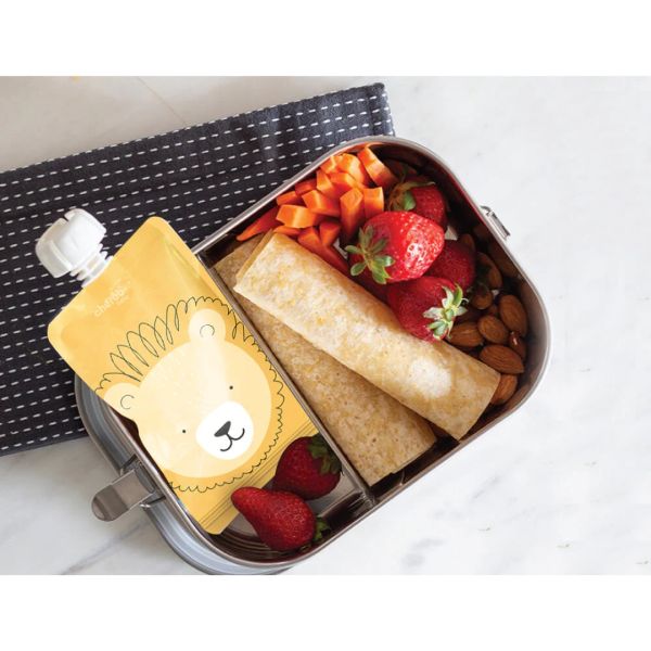 Cherub Baby Automatic Baby Food Maker, Bottle Steriliser & Warmer + Reusable Baby Food & Yogurt Pouches Bundle Kit