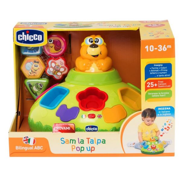 Chicco ABC Sam The Mole Shape Sorter Italian/English