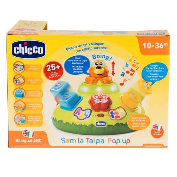 Chicco ABC Sam The Mole Shape Sorter Italian/English