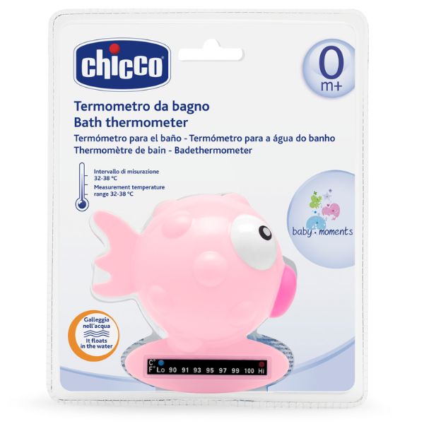 Chicco Bath Thermometer Pink Fish