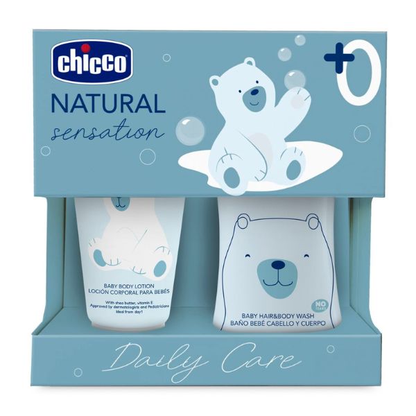 Chicco Daily Care Natural Sensation Set Hair & Body Wash/Body Lotion