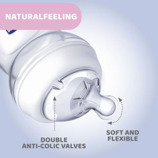 Chicco Natural Feeling 0m+ 150ml Slow Flow Bottle