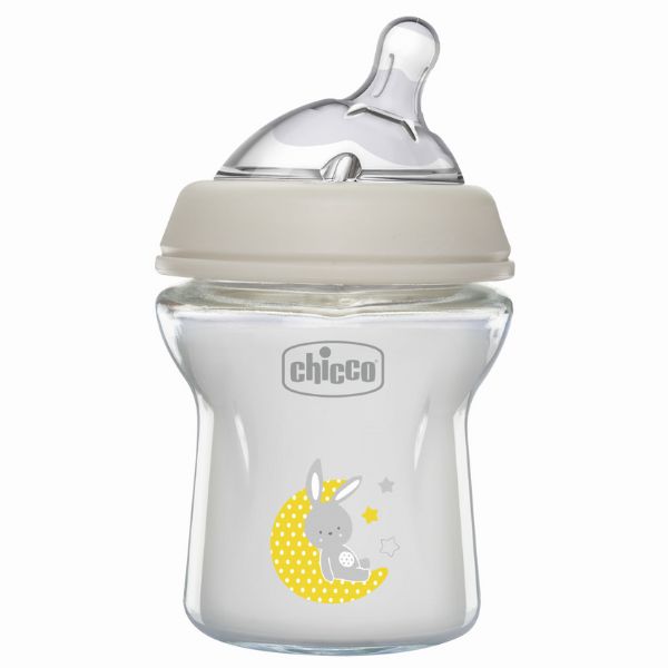Chicco Natural Feeling Glass Bottle Soft Flow 0m+ 150ml