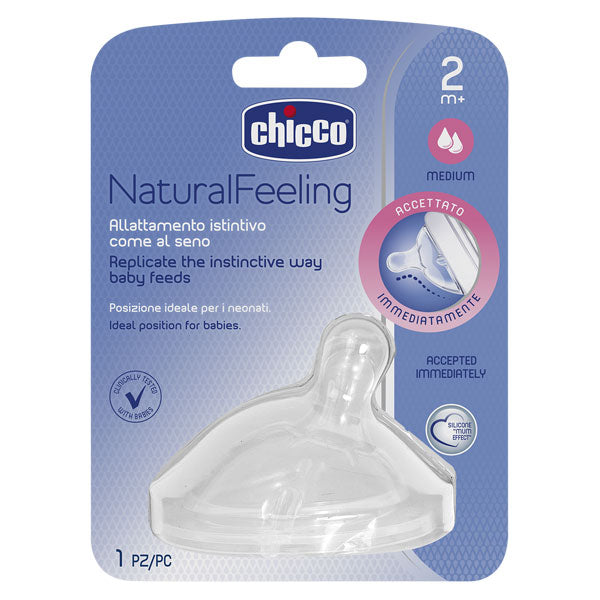 Chicco Natural Feeling 2m+ Teat Medium Flow 1pc