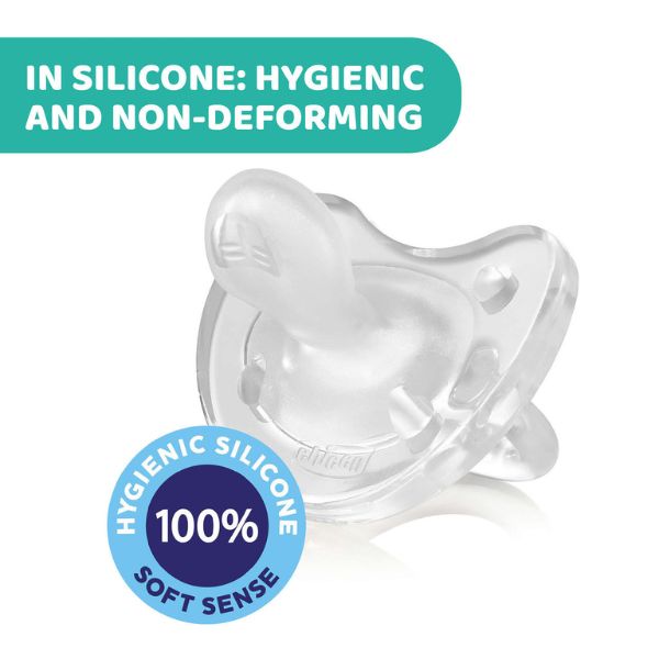 Chicco PhysioSoft Soother 0-6m 1pc Clear