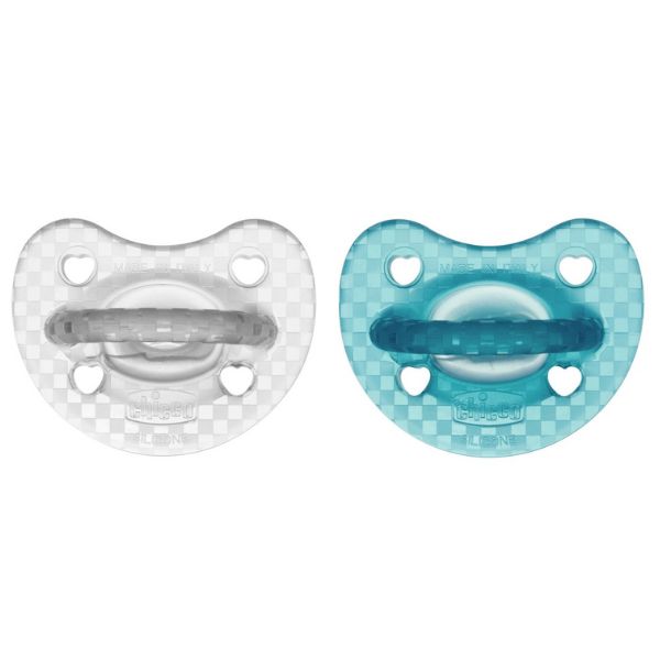 Chicco PhysioSoft Luxe Soother 6-16m 2pc Grey/Green