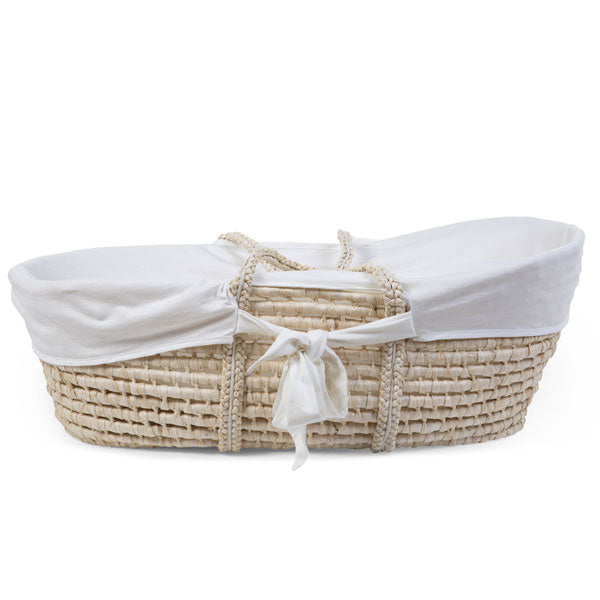 Childhome Corn Husk Moses Basket Jersey Insert Cover Off White