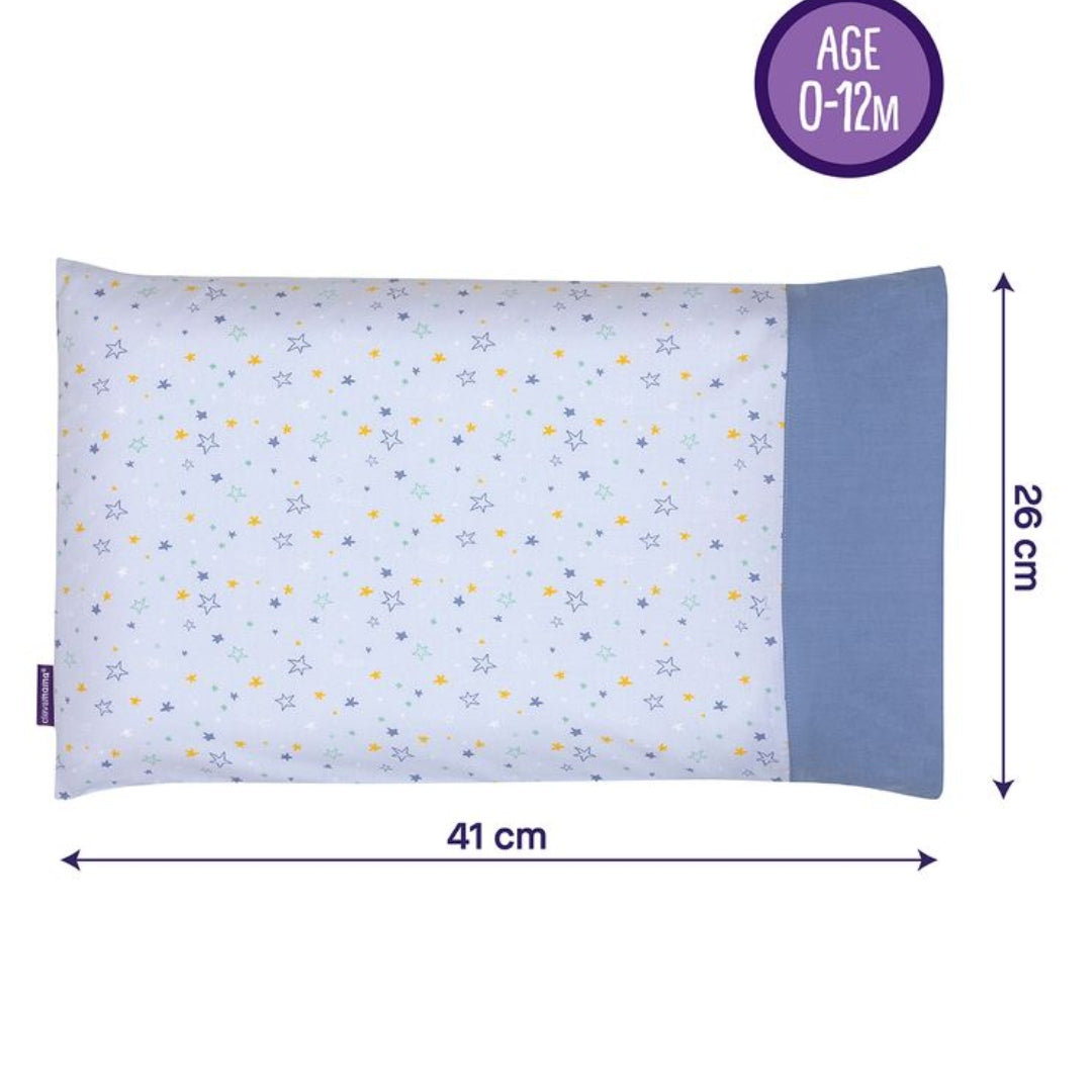 ClevaMama ClevaFoam Baby Pillow Case Blue