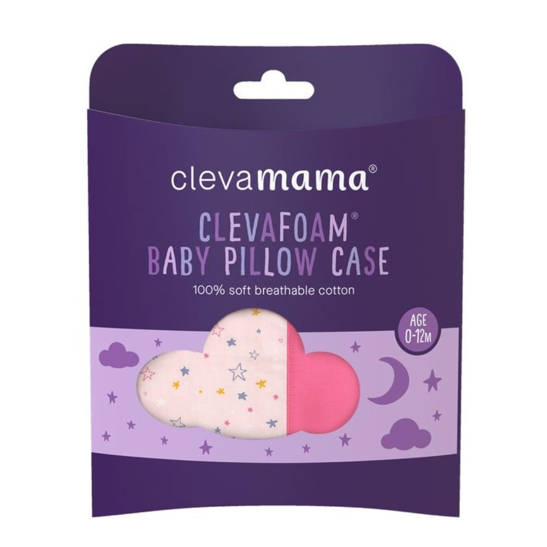 ClevaMama ClevaFoam Baby Pillow Case Pink