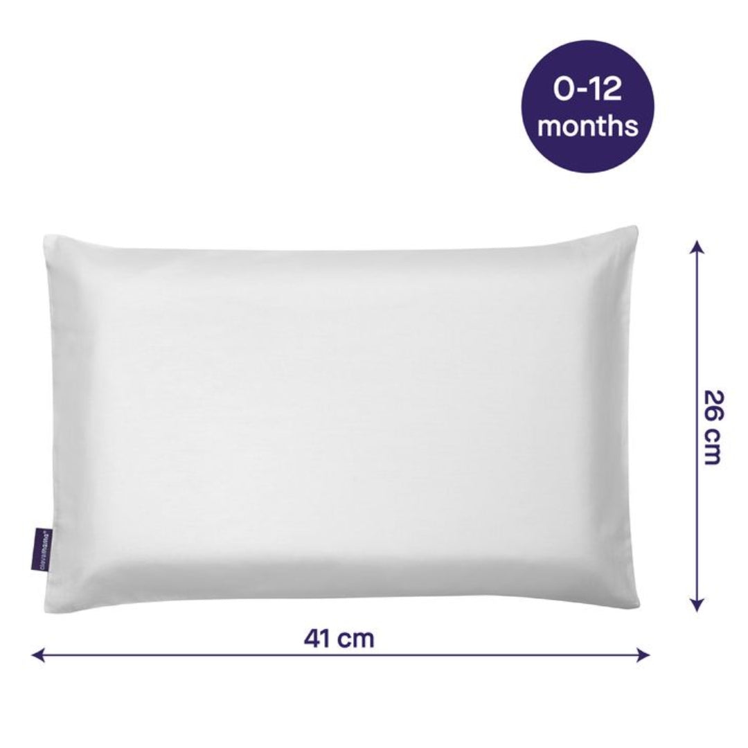 ClevaMama ClevaFoam Baby Pillow Case White