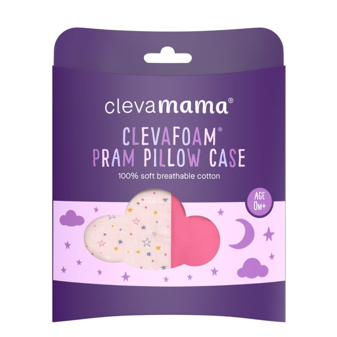 ClevaMama ClevaFoam Pram Pillow Case Pink