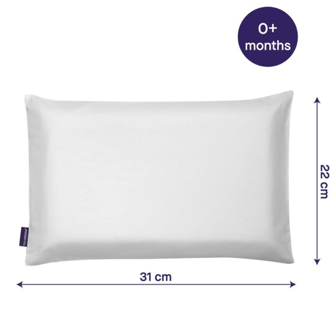 ClevaMama ClevaFoam Pram Pillow Case White