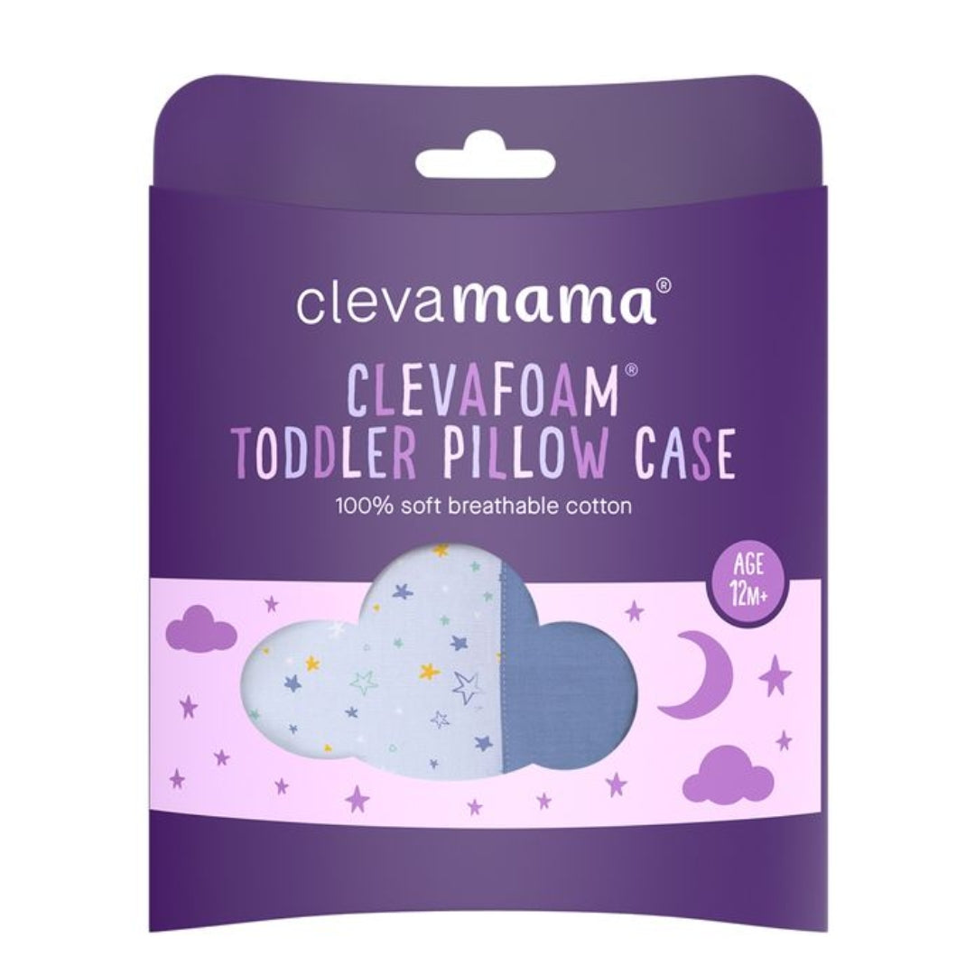 ClevaMama ClevaFoam Toddler Pillow Case Blue