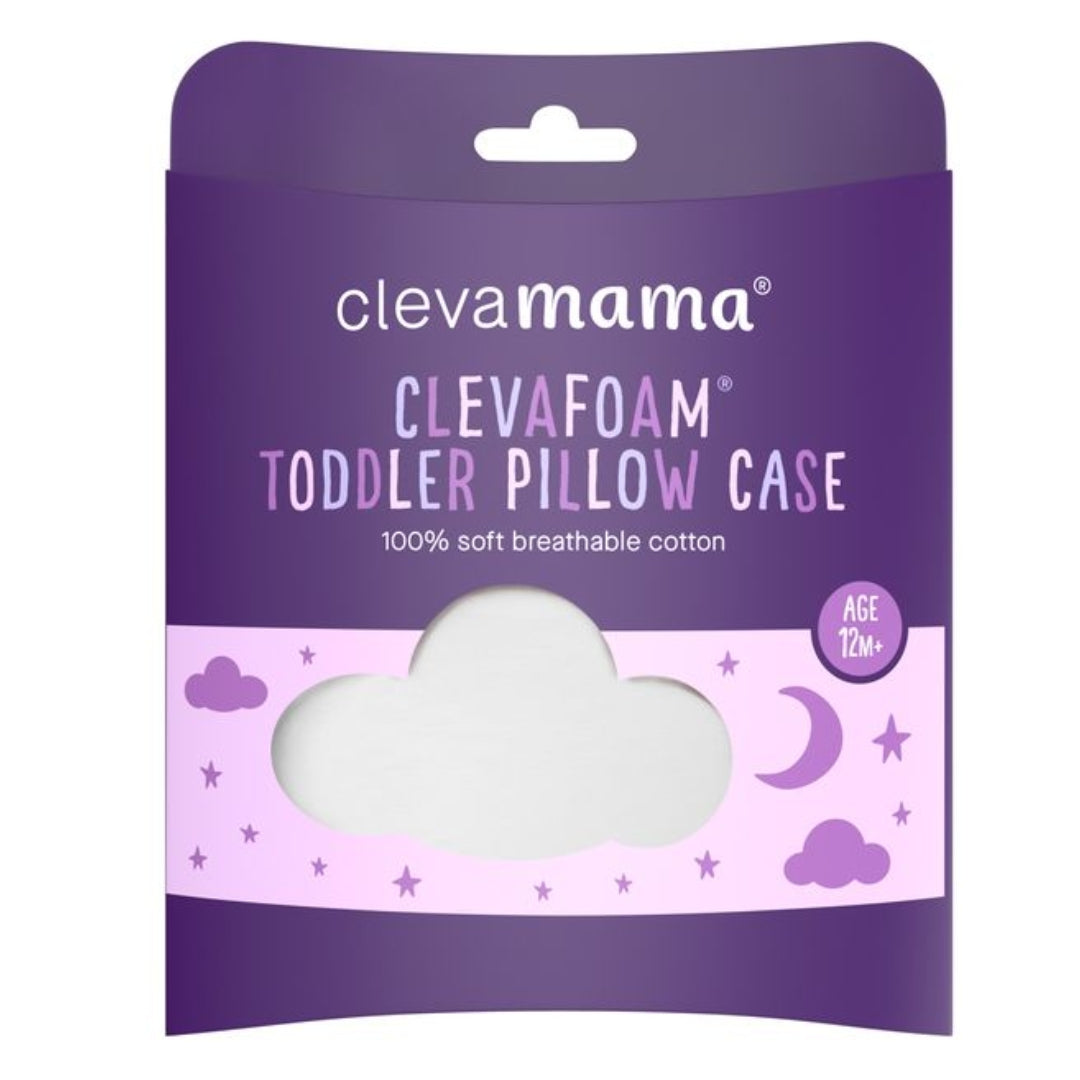 ClevaMama ClevaFoam Toddler Pillow Case White