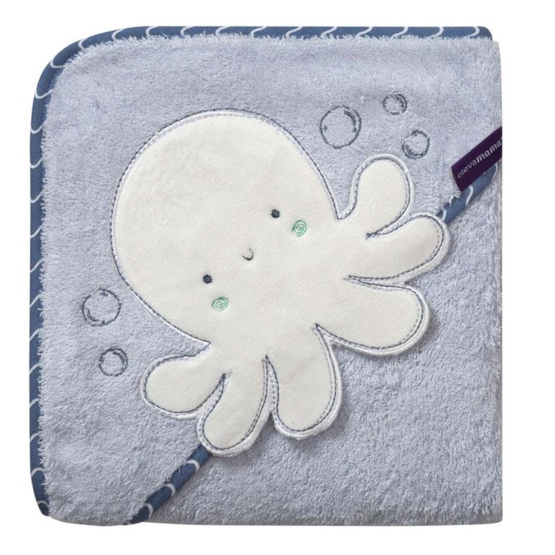ClevaMama Bamboo Apron Bath Towel Blue
