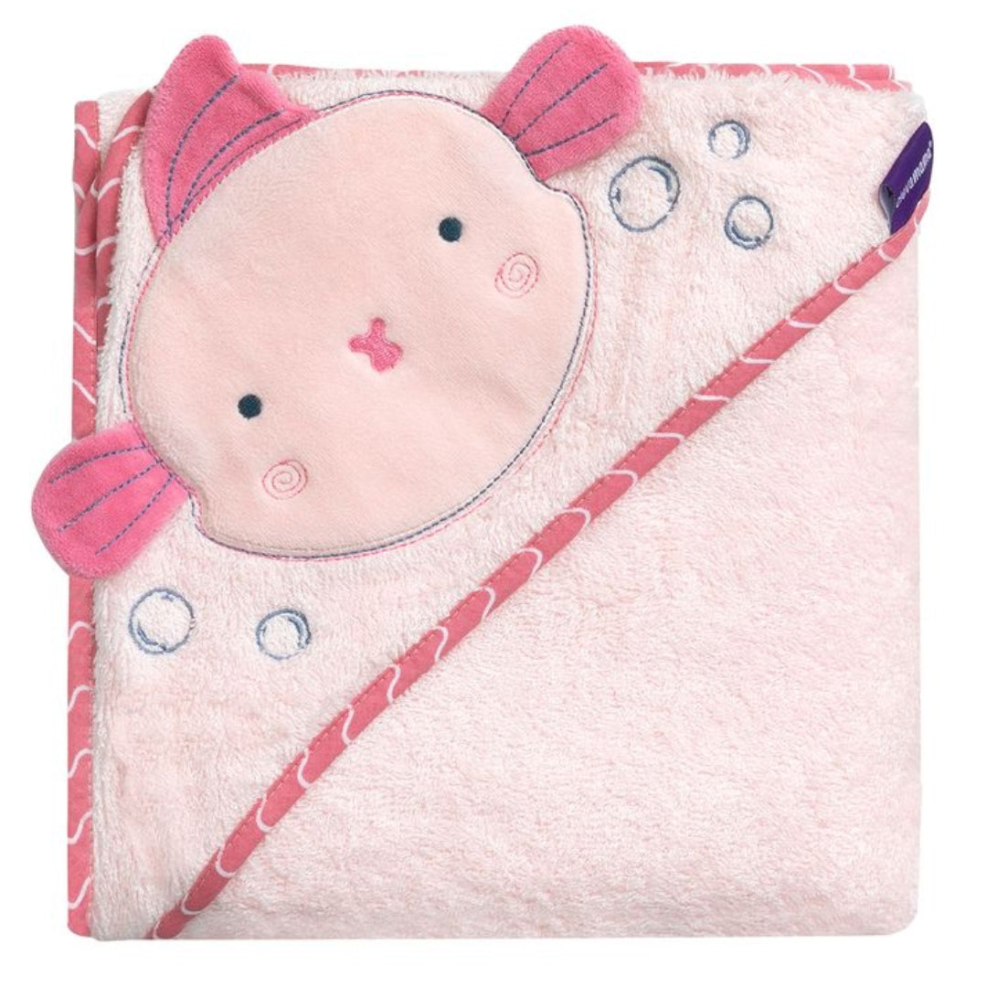 ClevaMama Bamboo Apron Bath Towel Pink