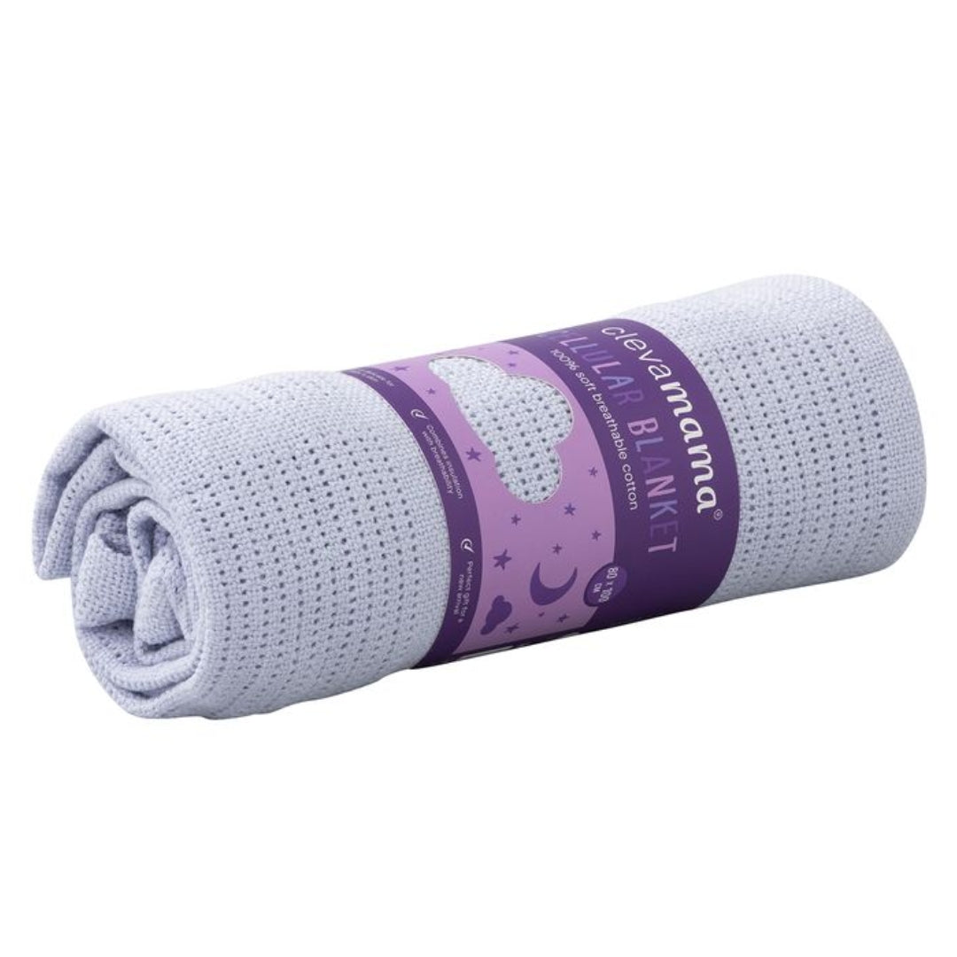 ClevaMama Cellular Blanket 80 x 100cm Blue