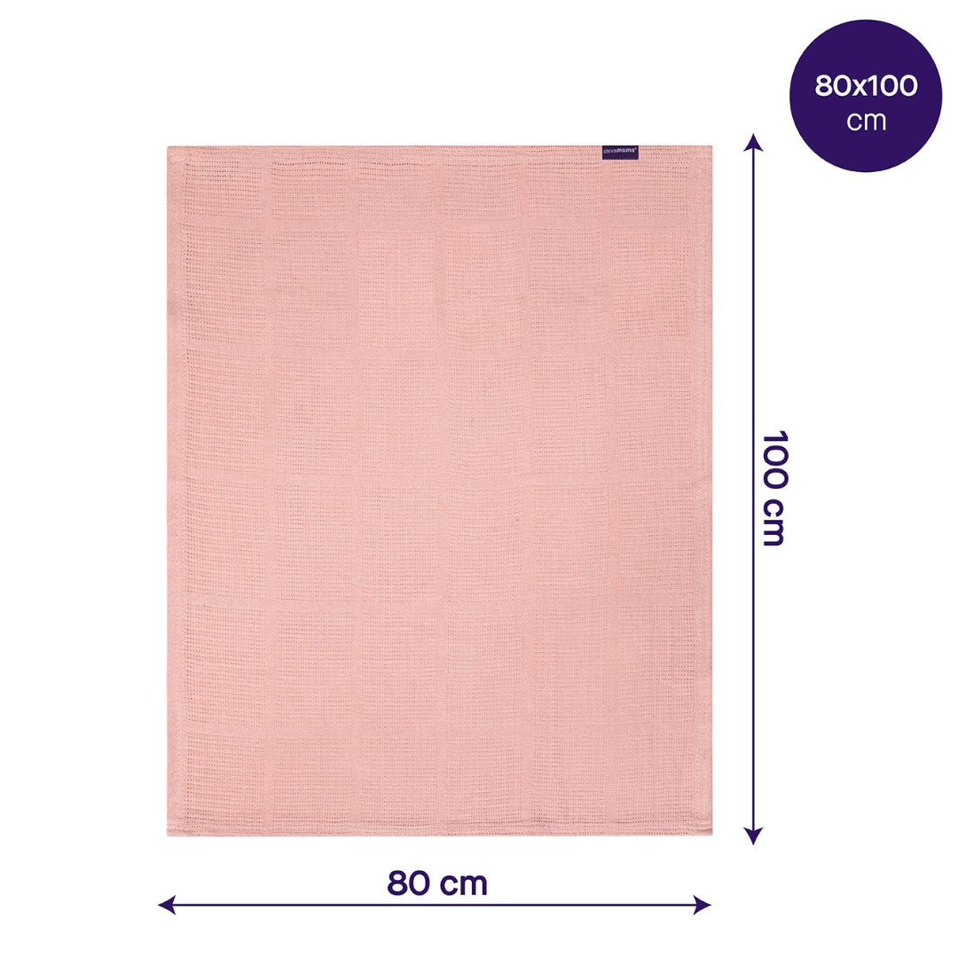 ClevaMama Cellular Blanket 80 x 100cm Pink