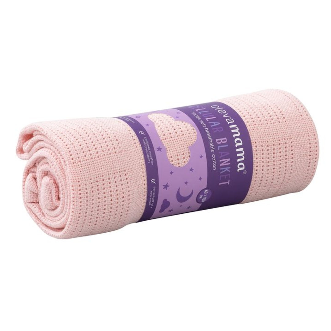 ClevaMama Cellular Blanket 80 x 100cm Pink
