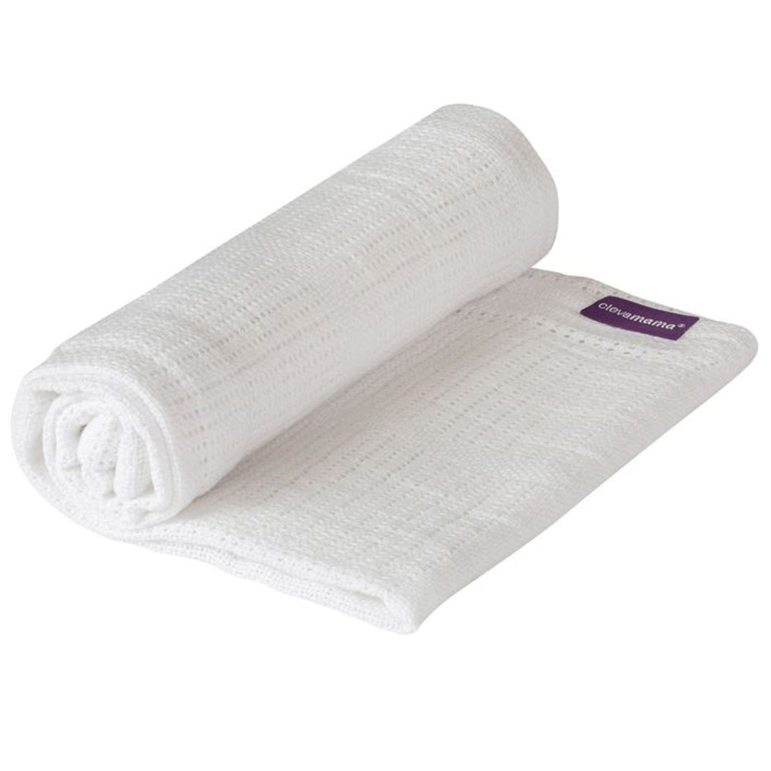 ClevaMama Cellular Blanket 80 x 100cm White
