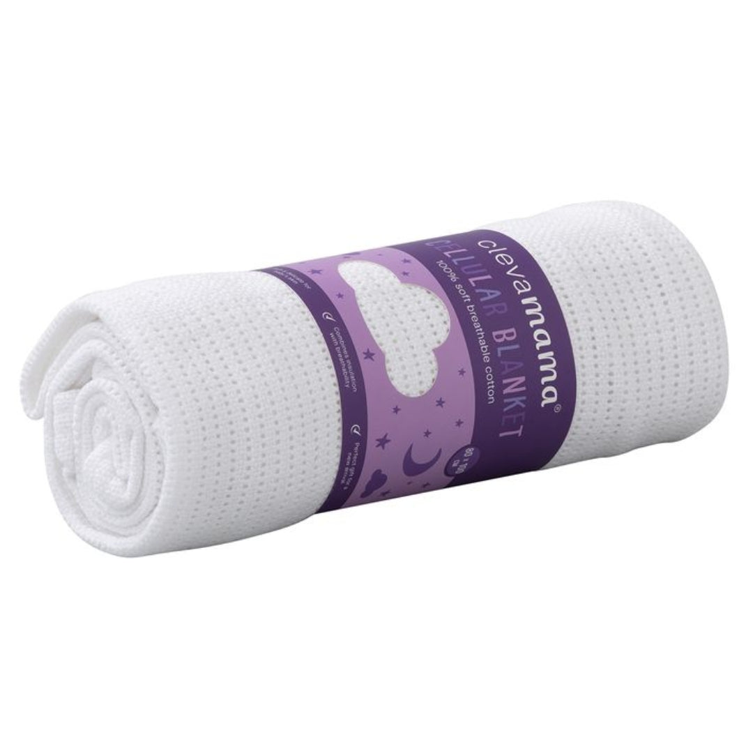 ClevaMama Cellular Blanket 80 x 100cm White