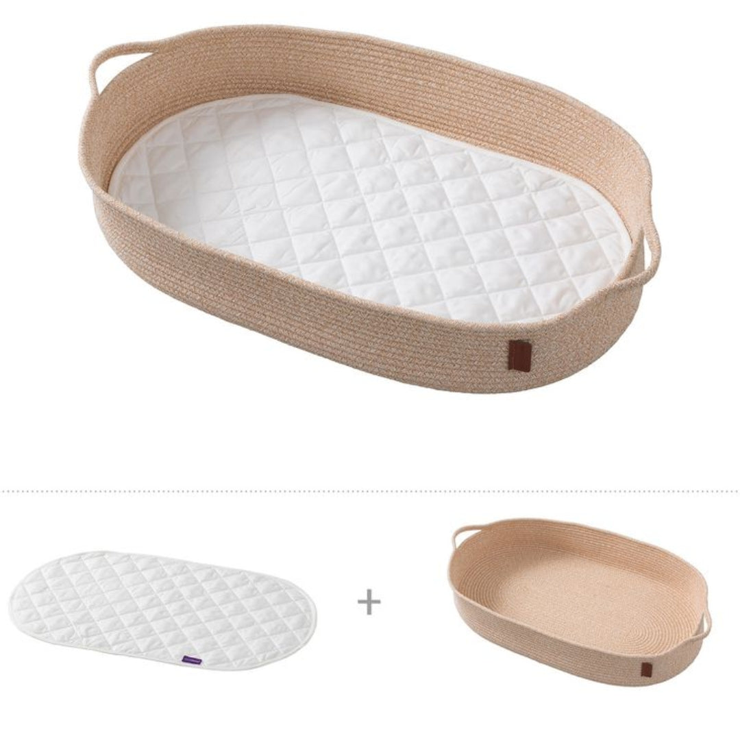 ClevaMama Changing Basket with Quilted Waterproof Mat