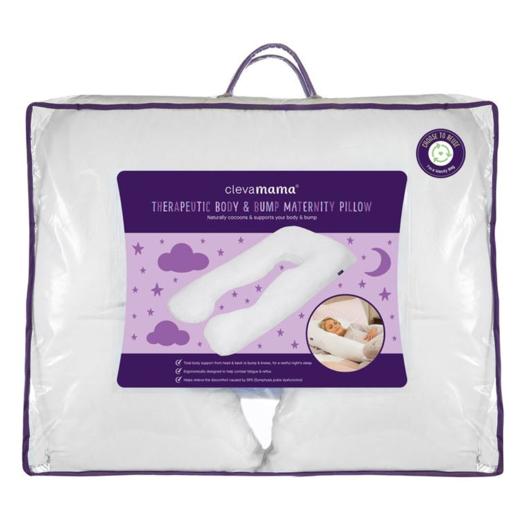ClevaMama ClevaFoam Therapeutic Body & Bump Maternity Pillow