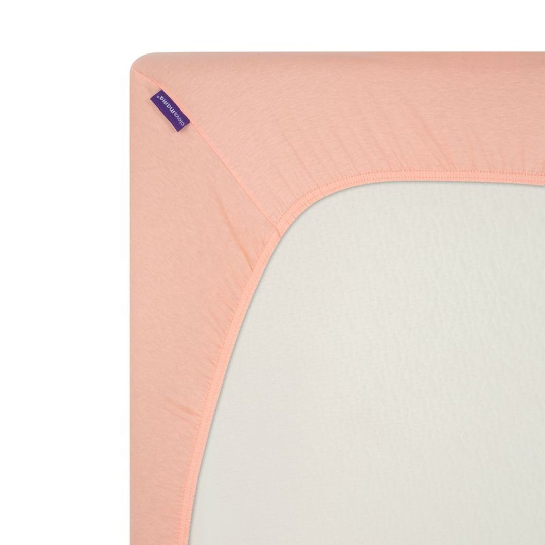ClevaMama Jersey Cotton Fitted Sheets Compact Cot 2pk Coral