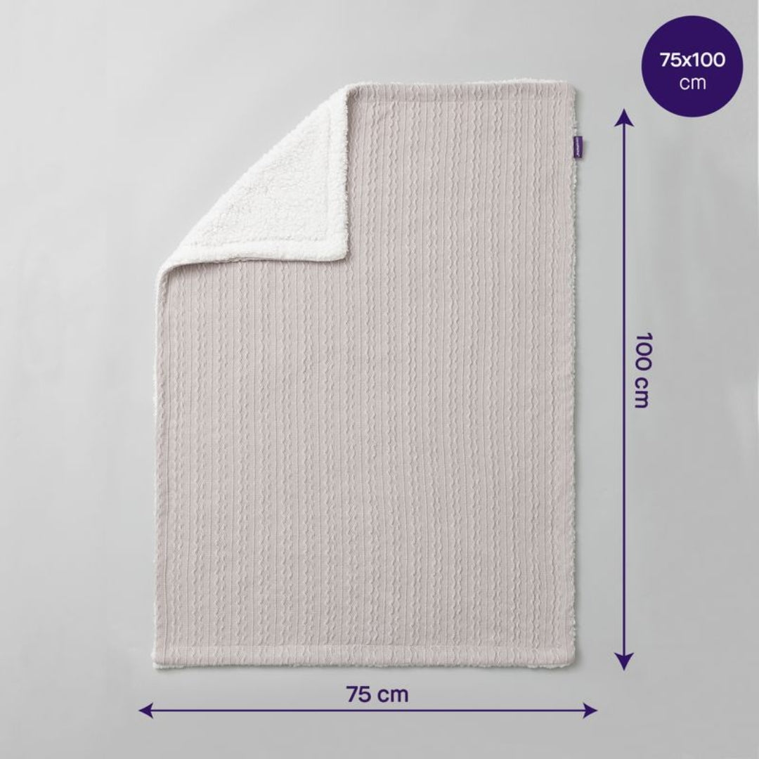 ClevaMama Luxe Sherpa Baby Blanket Grey