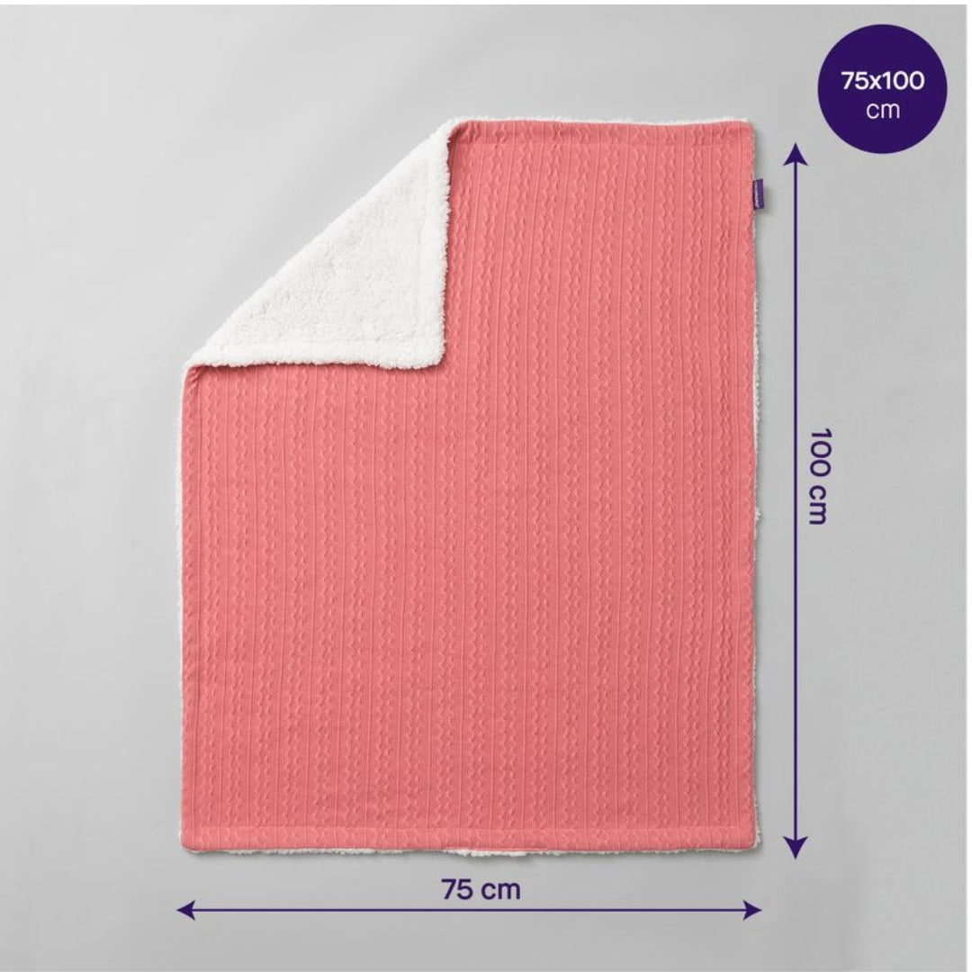 ClevaMama Luxe Sherpa Baby Blanket Pink