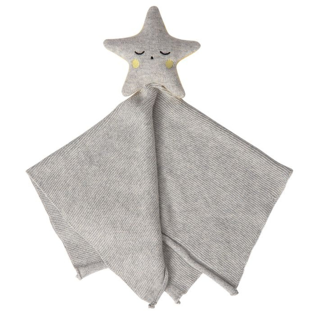 ClevaMama Shooting Star Comforter Organic Cotton Knit Grey