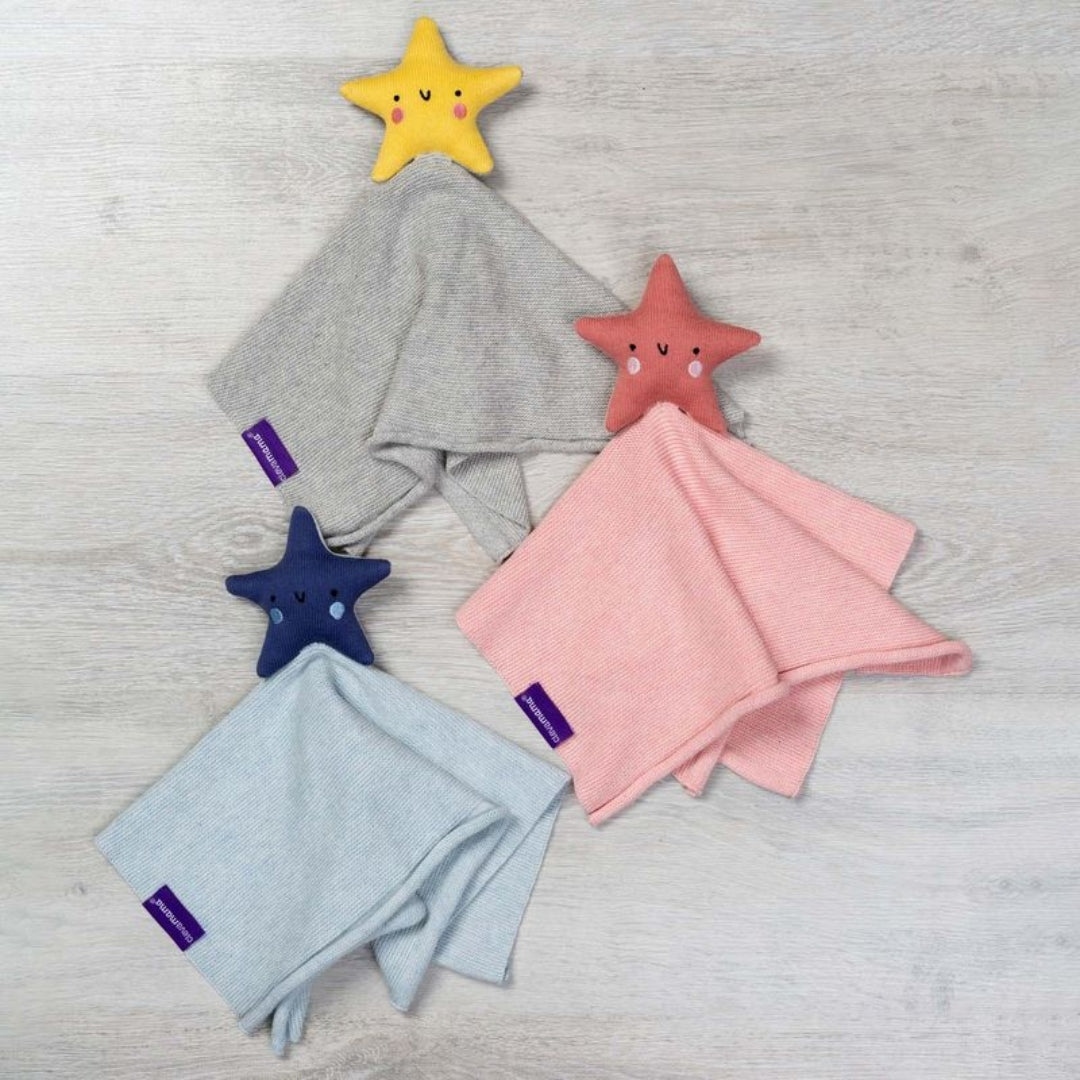 ClevaMama Shooting Star Comforter Organic Cotton Knit Grey