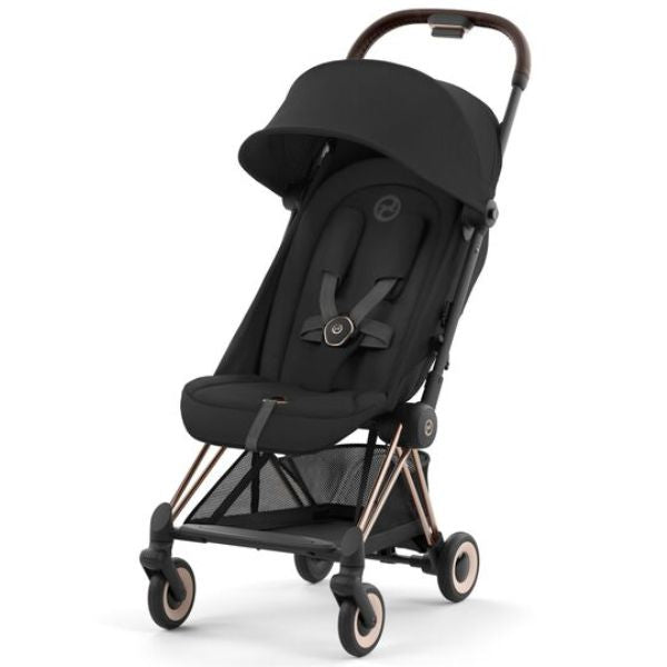 CYBEX Coya Stroller + Cloud Q Capsule Stardust Black + Adaptors