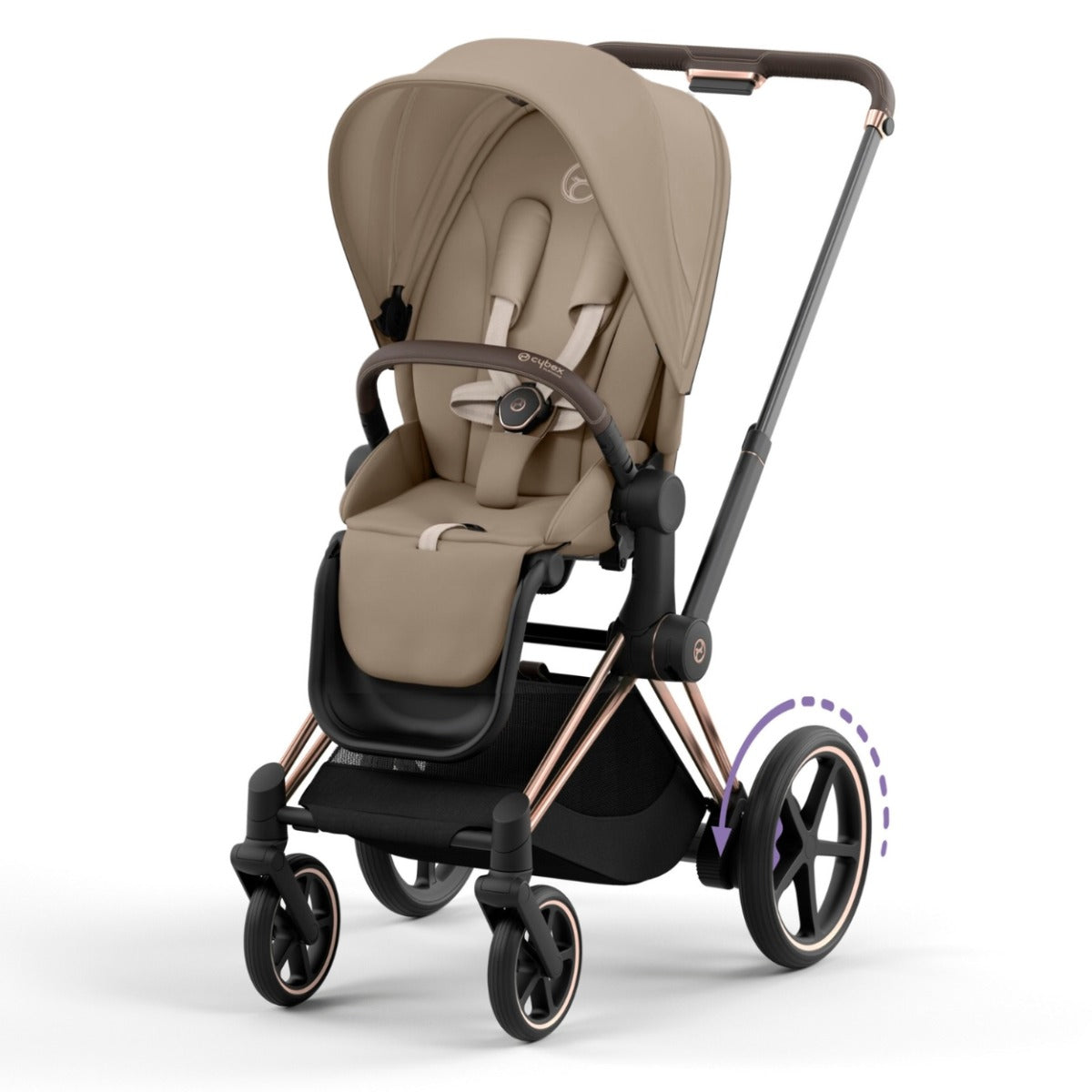 CYBEX E PRIAM V22 Pram with Rose Gold Chassis